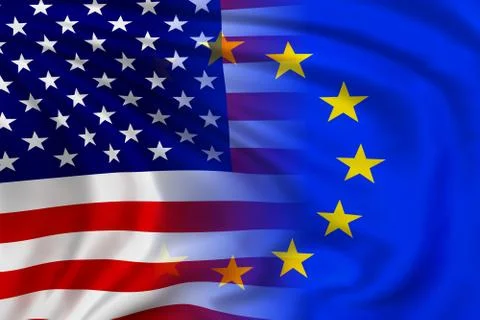 USA and EU flag Stock-Illustration
