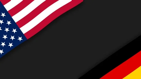 USA And Germany Flag Graphic Motion Background Concept For International Di.. Stock Footage 344557458