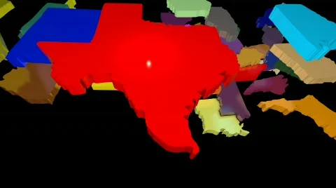 USA animated map Stock Footage 534133