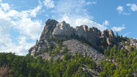 USA, April 2, 2026, Mount Rushmore National Memorial Close View, Editorial Video stock 336333766