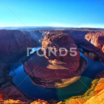 USA, Arizona, Elevated view of Horse Shoe Canyon Stock Photos