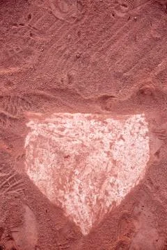 USA, Arizona, Overhead view of dust baseball diamond Stock Photos