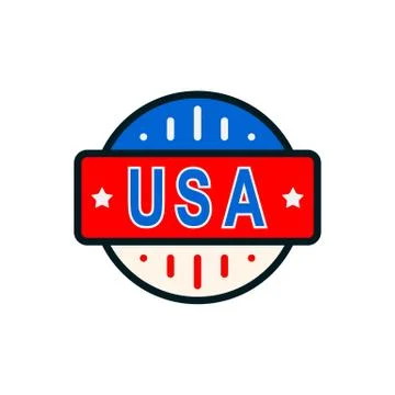 Usa badge. Stock Illustration
