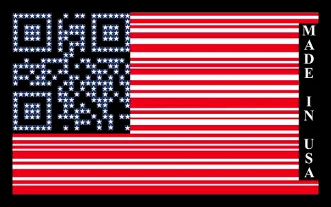 Usa barcode flag Stock Illustration