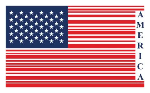 Usa barcode flag, vector Illustrazione stock