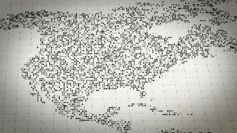 USA Bigdata Mapping Platform Connectivity Infrastructure Network Analysis 스톡 동영상 311366373