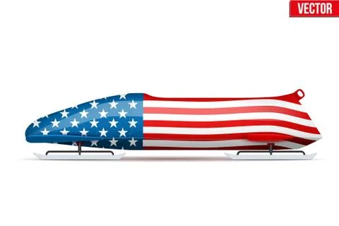 USA Bob for Bobsleigh Stock Illustration