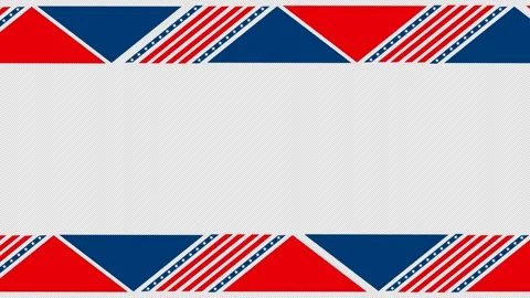 USA border and frame Animation USA ,Red and Blue colorful cinematic frame Stock Footage 244338154
