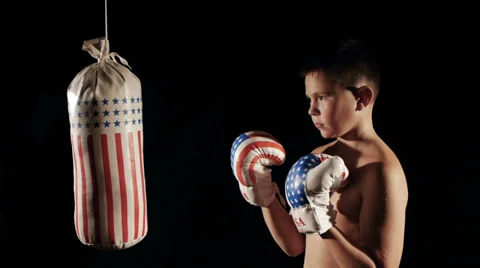USA boxer child Video stock 32695036