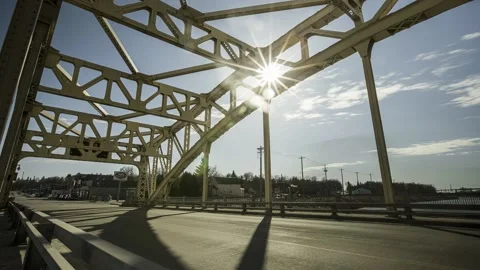 USA Bridge Timelapse Sun Shadows Stock Footage 199410313