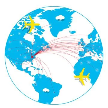 USA business world map, vector illustration Stock Illustration