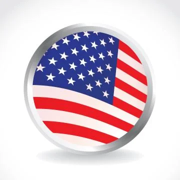 Usa button Stock Illustration