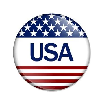 An usa button Stock Illustration
