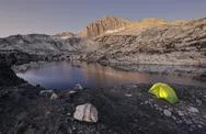 Usa, California, Inyo National Forest, Camping By Steelhead Lake Stock Photos