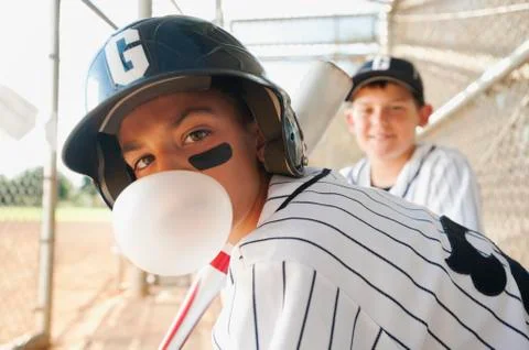 USA, California, Ladera Ranch, boys (10-11) from  little league baseball team on Stock Photos