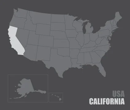 USA California map Stock Illustration