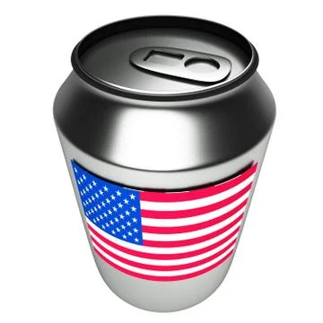 USA can, 3d Ilustração Stock