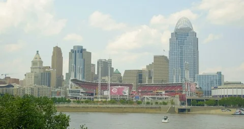 USA - Cinci - River Scene Timelapse Out 1 Stock Footage 115395572