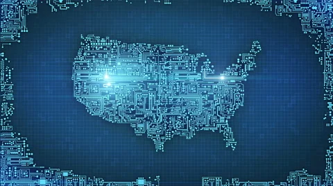 USA Circuitry Background Stock Footage