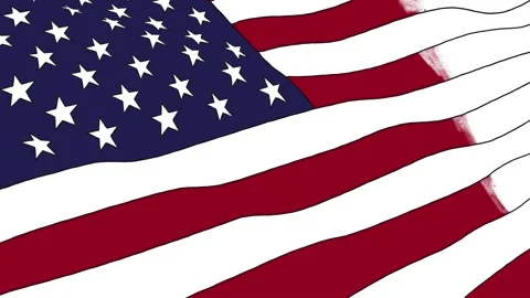 USA Color Flag Stock Footage 144182800