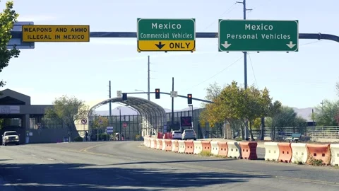USA Customs and Mexico Border Stock Footage 267183218