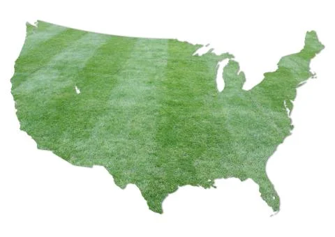 Usa cut grass map Stock Illustration