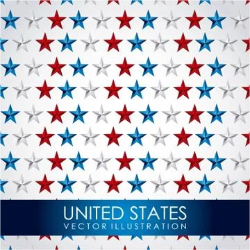 Usa design over stars pattern background, vector illustration Stockillustratie
