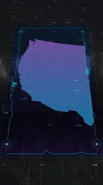 USA Digital HUD UI Map Stockillustratie