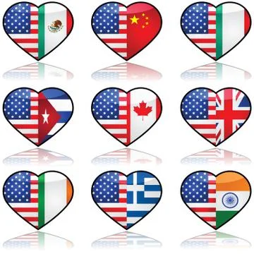 Usa divided love Illustrazione stock