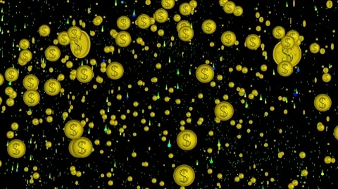 USA dollar firework small with alpha Video stock 10794568