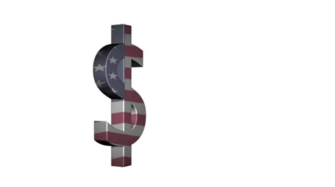 USA Dollar Flag Reflection Stock Footage 37103650