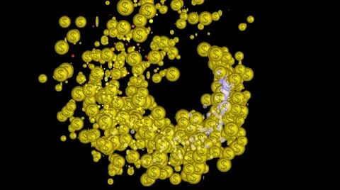 USA dollar star comet big  with alpha Stock Footage 10794639