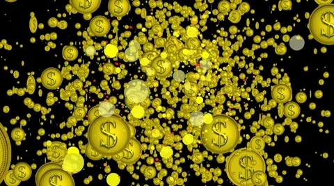 Usa dollar star comet small with alpha Video stock 10794694