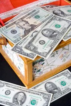 USA dollars background Stock Photos