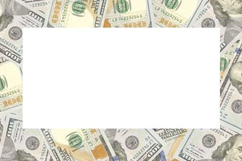 USA dollars frame banner background . 3D illustration Stock Illustration