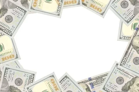 USA dollars frame banner background . 3D illustration Stock Illustration