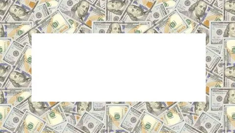 USA dollars frame banner background . 3D illustration Stock Illustration