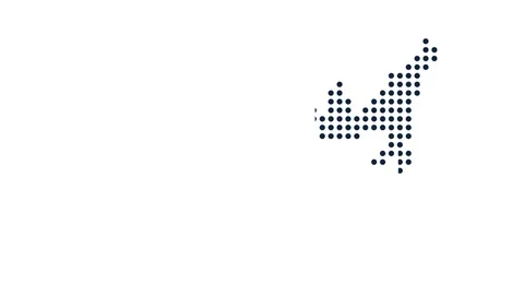 USA Dot Map. Concept for Networking, Technology and Connections. Motion Graphic Stock Footage 71144981