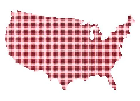 USA Dot Map Stock-Illustration