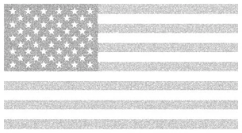 USA dotted flag illustration. Vector file for easy manipulation and custom 库存插图