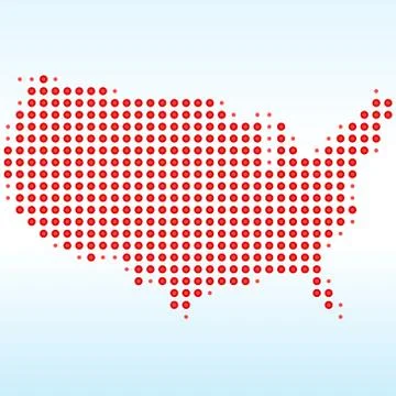 USA Dotted Map Illustrazione stock