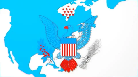 USA Eagle - Symbol animation (HD) Video stock 45305448
