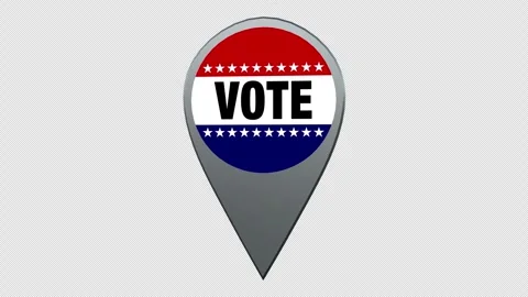 USA Election Vote Icon Loop With Alpha Channel Stock-Footage 346744554