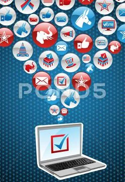 Usa elections electronic voting Stock Illustration