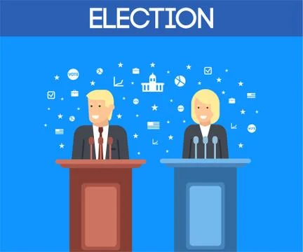 USA elections topic Stock Illustration