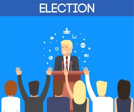 USA elections topic Stock Illustration