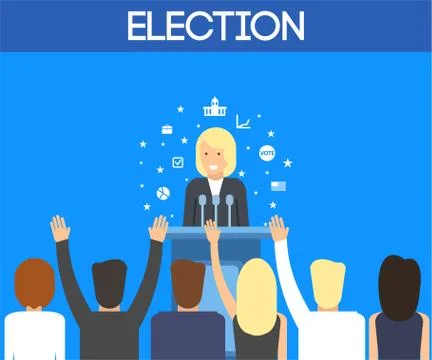USA elections topic Stock Illustration