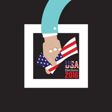 USA Elections Vote 2016 Concept Vector Illustration Stock Illustration