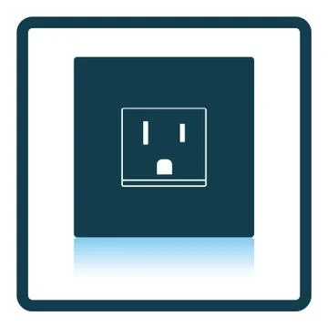 USA electrical socket icon Stock Illustration