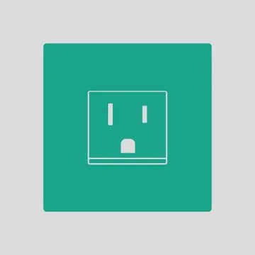 USA electrical socket icon Illustrazione stock